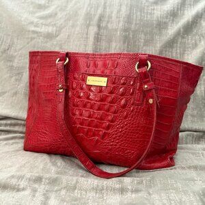 Brahmin Red Melbourne Medium Asher Handbag
